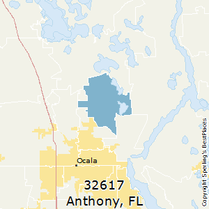 Anthony,Florida County Map