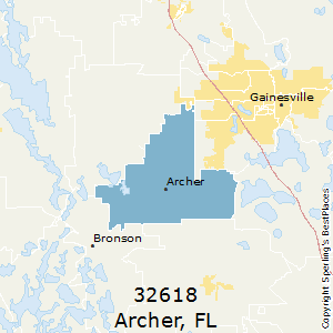 Archer,Florida County Map