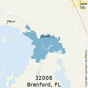 Branford,Florida County Map