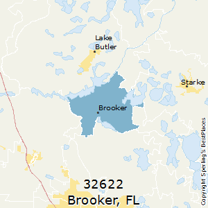 Brooker,Florida County Map