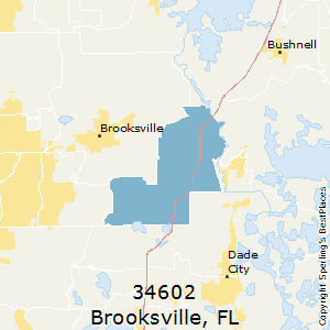 Brooksville,Florida County Map