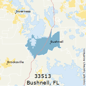 Bushnell,Florida County Map