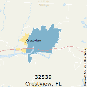 Crestview,Florida County Map