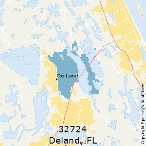 DeLand,Florida County Map