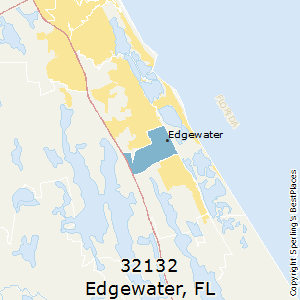 Edgewater,Florida County Map