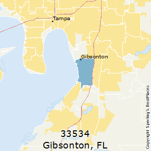 Gibsonton,Florida(33534) Zip Code Map