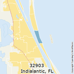 Indialantic,Florida County Map