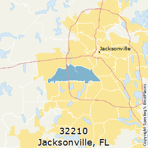 Jacksonville,Florida County Map