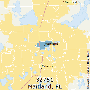 Maitland,Florida County Map