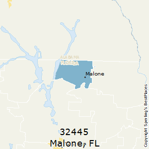 Malone,Florida County Map