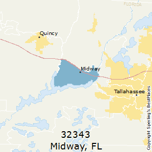 Midway,Florida County Map