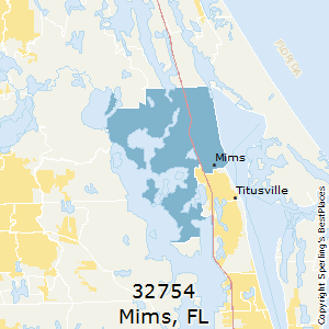 Mims,Florida County Map