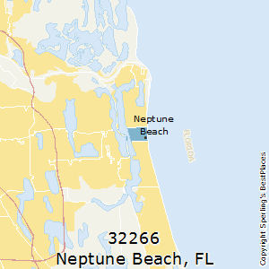 Neptune_Beach,Florida County Map