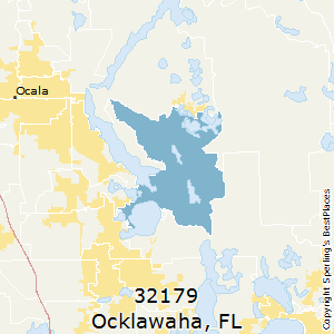 Ocklawaha,Florida County Map