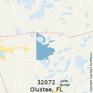 Olustee,Florida County Map