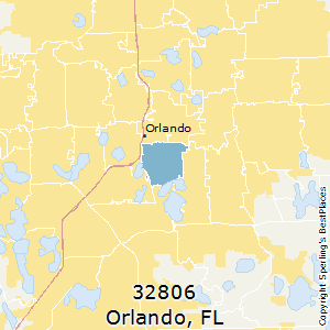 Orlando,Florida(32806) Zip Code Map