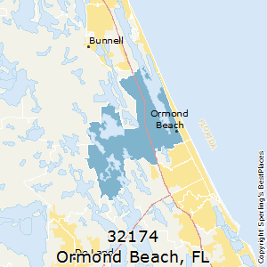 Ormond_Beach,Florida County Map