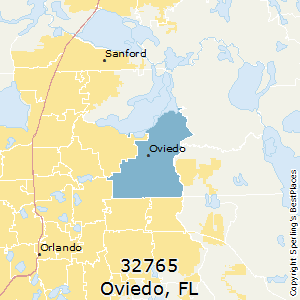 Oviedo,Florida County Map