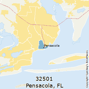 Pensacola,Florida(32501) Zip Code Map