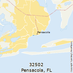 Pensacola,Florida(32502) Zip Code Map