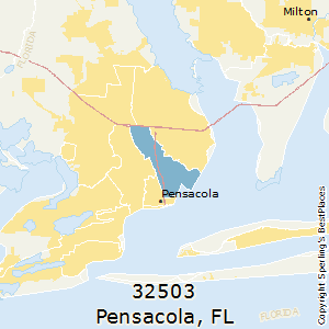 Pensacola,Florida(32503) Zip Code Map
