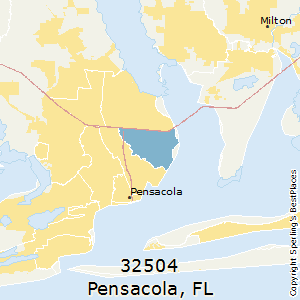 Pensacola,Florida(32504) Zip Code Map