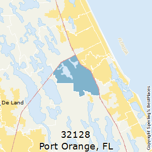 Port_Orange,Florida County Map