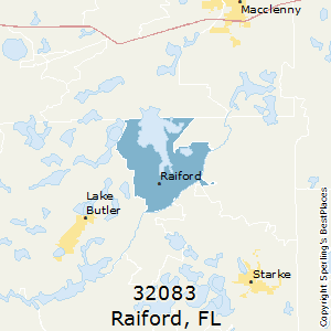 Raiford,Florida County Map