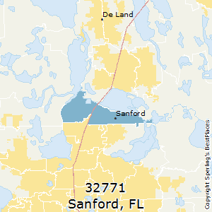 Sanford,Florida County Map