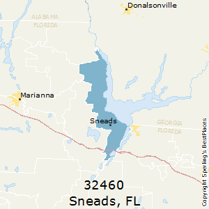 Sneads,Florida County Map