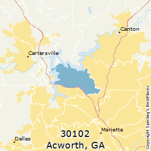Acworth,Georgia County Map