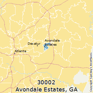Avondale_Estates,Georgia County Map