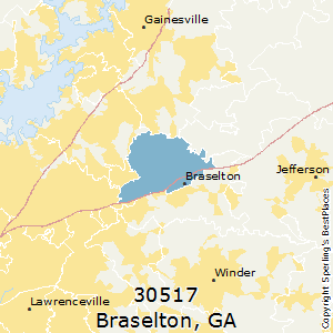 Braselton,Georgia County Map
