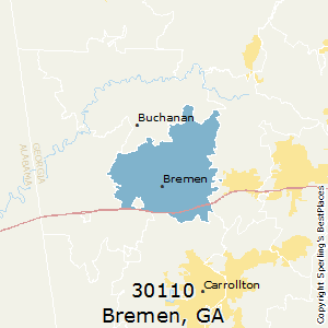 Bremen,Georgia County Map