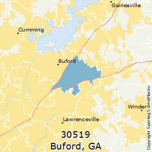 Buford,Georgia County Map