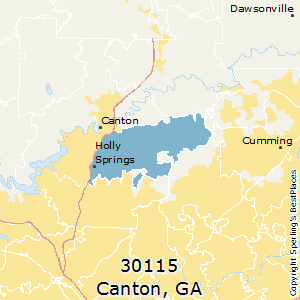 Canton,Georgia County Map