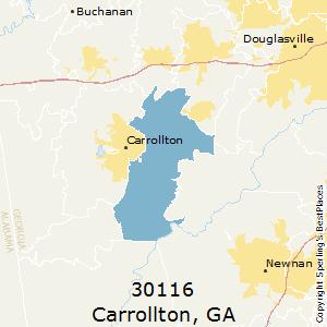 Carrollton,Georgia County Map