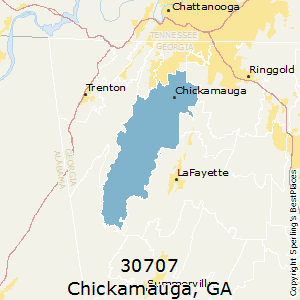 Chickamauga,Georgia County Map