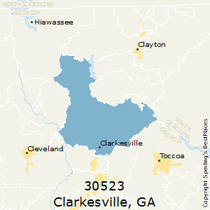 Clarkesville,Georgia County Map