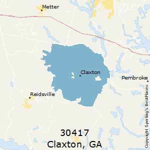 Claxton,Georgia County Map