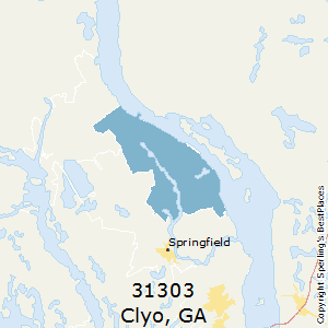 Clyo,Georgia County Map