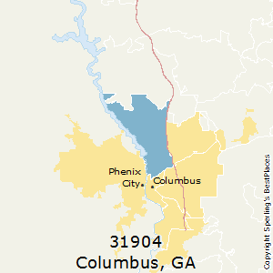 Columbus,Georgia County Map