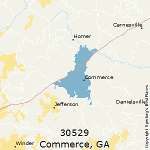Commerce,Georgia County Map