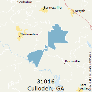 Culloden,Georgia County Map