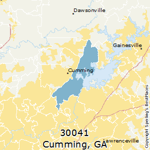 Cumming,Georgia County Map
