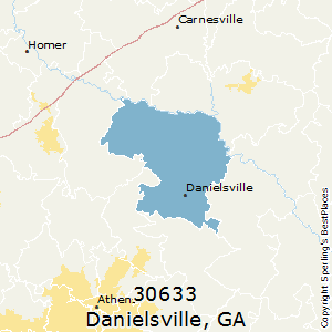 Danielsville,Georgia County Map