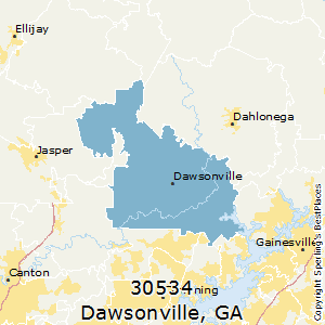 Dawsonville,Georgia County Map