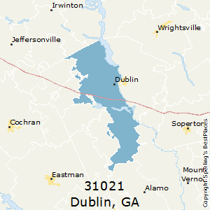 Dublin,Georgia County Map