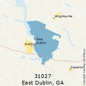 East_Dublin,Georgia County Map