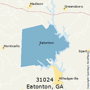 Eatonton,Georgia County Map